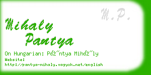 mihaly pantya business card